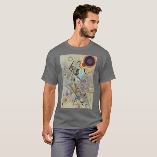 Kandinsky Absract Expressionist Dark Gray T-shirt (Voorkant volledig)