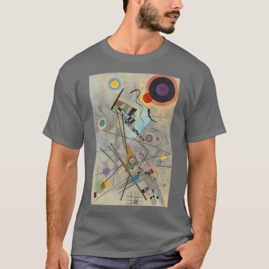Kandinsky Absract Expressionist Dark Gray T-shirt (Voorkant)