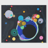 Kandinsky Abstract Art Blauw Zwart Rood Geel Cadeaupapier (Vlak)