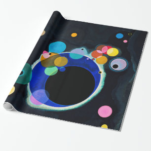 Kandinsky Abstract Art Blauw Zwart Rood Geel Cadeaupapier