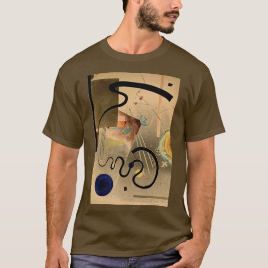 Kandinsky Abstract Artwork Brown T-shirt (Voorkant)
