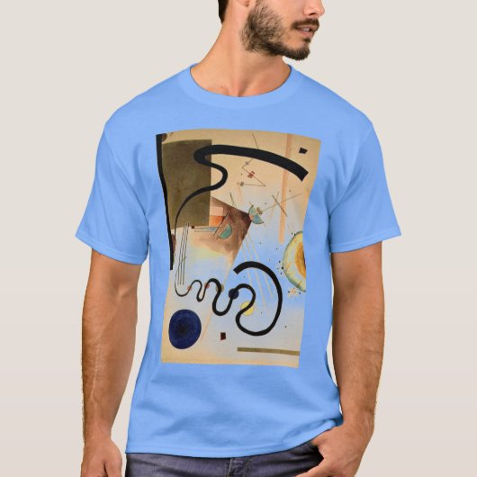 Kandinsky Abstract Artwork Carolina Blue T-shirt (Voorkant)