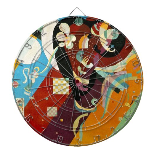 Kandinsky Abstract Compositon IX Dartbord (Voorkant)