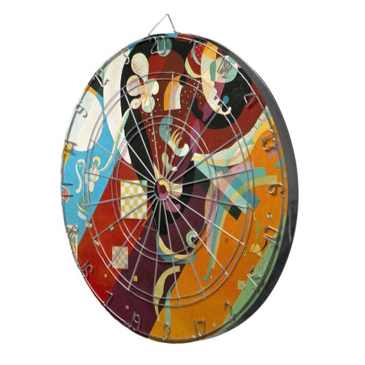 Kandinsky Abstract Compositon IX Dartbord (Voorkant Rechts)