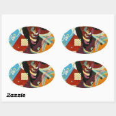 Kandinsky Abstract Compositon IX Ovale Sticker (Vel)