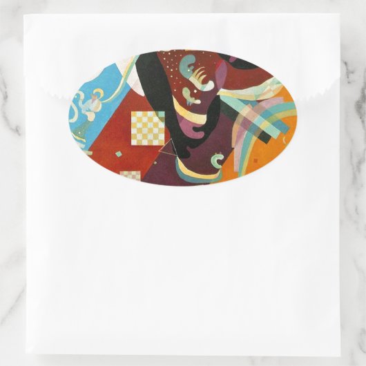 Kandinsky Abstract Compositon IX Ovale Sticker (Tas)