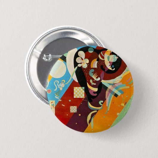 Kandinsky Abstract Compositon IX Ronde Button 5,7 Cm (Voorkant /achterkant)