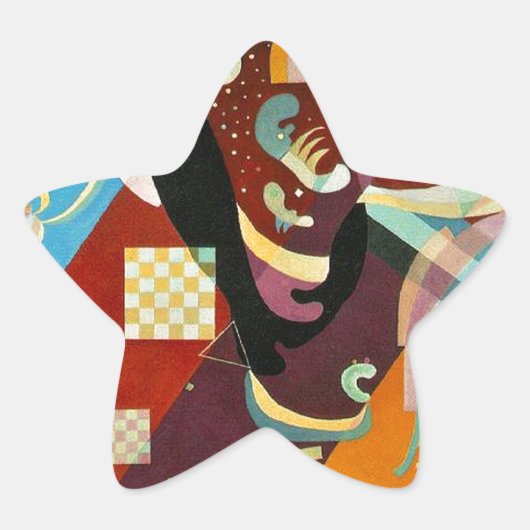 Kandinsky Abstract Compositon IX Ster Sticker (Voorkant)