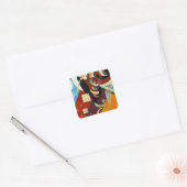 Kandinsky Abstract Compositon IX Vierkante Sticker (Envelop)