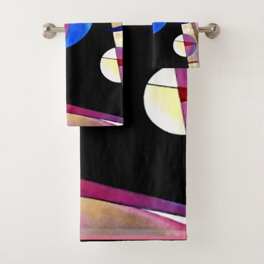 Kandinsky - Abstract Cubisme met Pinks en Blues Bad Handdoek (Insitu)
