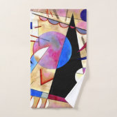 Kandinsky - Abstract Cubisme met Pinks en Blues Bad Handdoek (Handdoek)