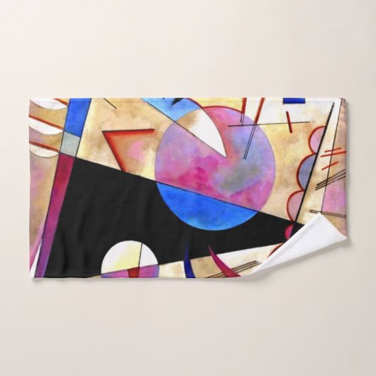 Kandinsky - Abstract Cubisme met Pinks en Blues Bad Handdoek (Handdoek)