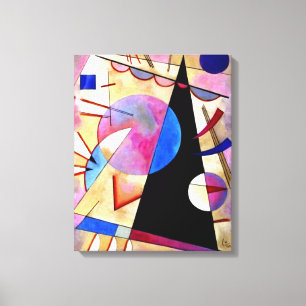 Kandinsky - Abstract Cubisme met Pinks en Blues Canvas Afdruk