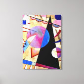 Kandinsky - Abstract Cubisme met Pinks en Blues Canvas Afdruk (Voorkant)