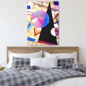Kandinsky - Abstract Cubisme met Pinks en Blues Canvas Afdruk (Insitu (Slaapkamer))