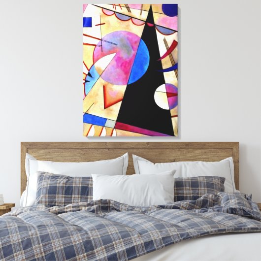 Kandinsky - Abstract Cubisme met Pinks en Blues Canvas Afdruk (Insitu (Slaapkamer))