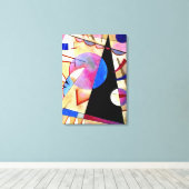 Kandinsky - Abstract Cubisme met Pinks en Blues Canvas Afdruk (Insitu (Houten vloer))