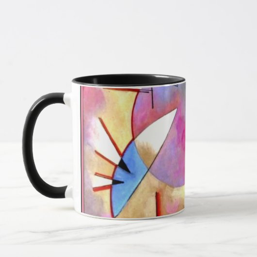 Kandinsky - Abstract Cubisme met Pinks en Blues Mok (Links)