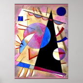 Kandinsky - Abstract Cubisme met Pinks en Blues Poster (Voorkant)