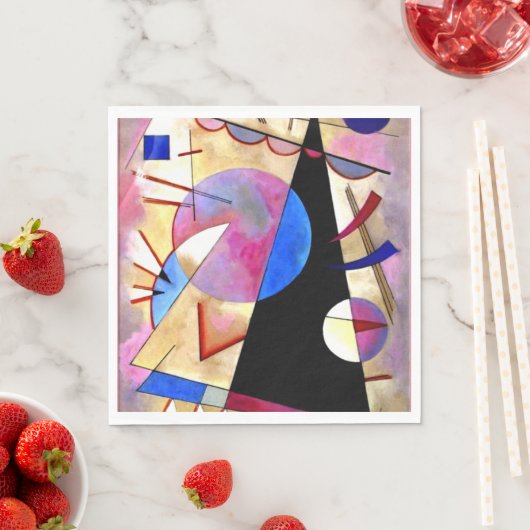 Kandinsky - Abstract Cubisme met Pinks en Blues Servet (Insitu)