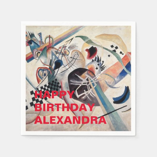 Kandinsky Abstract Happy Birthday Servet (Voorkant)