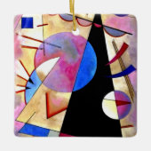 Kandinsky - Abstract Kubisme met Roze en Blauw Keramisch Ornament (Voorkant)