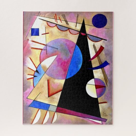 Kandinsky - Abstract Kubisme met Roze en Blauw Legpuzzel (Verticaal)