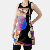 Kandinsky - Abstract Kubisme met Roze en Blauw Schort (Insitu)