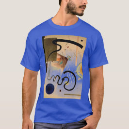 Kandinsky Abstract kunstwerk Deep Royal Blue T-shirt