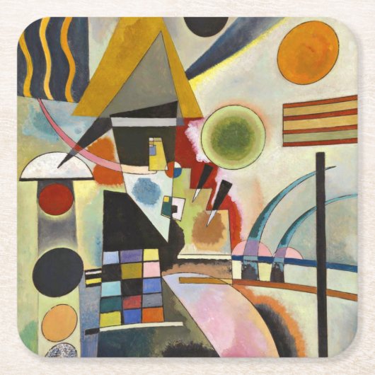 Kandinsky Abstract Kunstwerk Kartonnen Onderzetters (Voorkant)