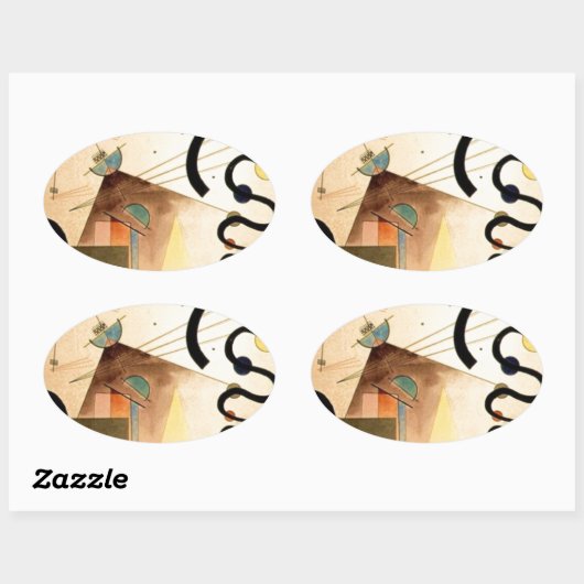 Kandinsky Abstract Ovale Sticker (Vel)