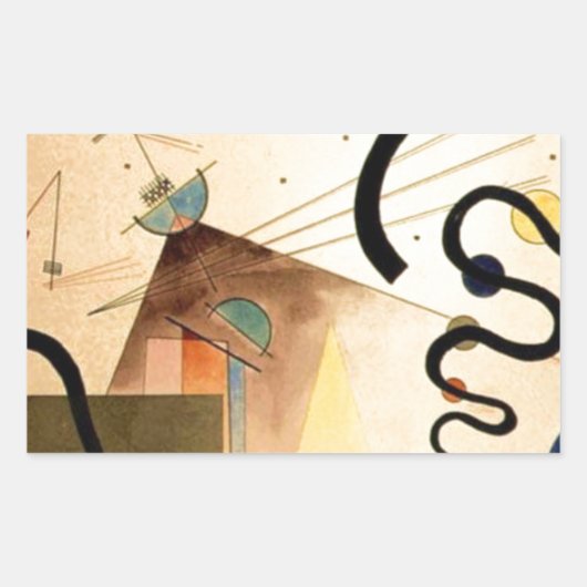 Kandinsky Abstract Rechthoekige Sticker (Voorkant)