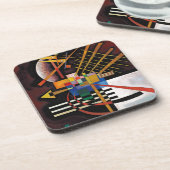 Kandinsky Abstract schilderen Klassiek kunstwerk Bier Onderzetter (Linkerzijde)