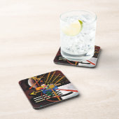 Kandinsky Abstract schilderen Klassiek kunstwerk Bier Onderzetter (Rechterzijde)