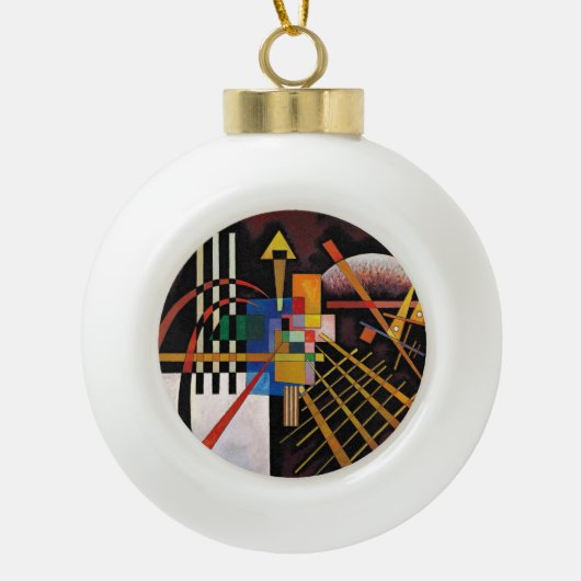 Kandinsky Abstract schilderen Klassiek kunstwerk Keramische Bal Ornament (Voorkant)