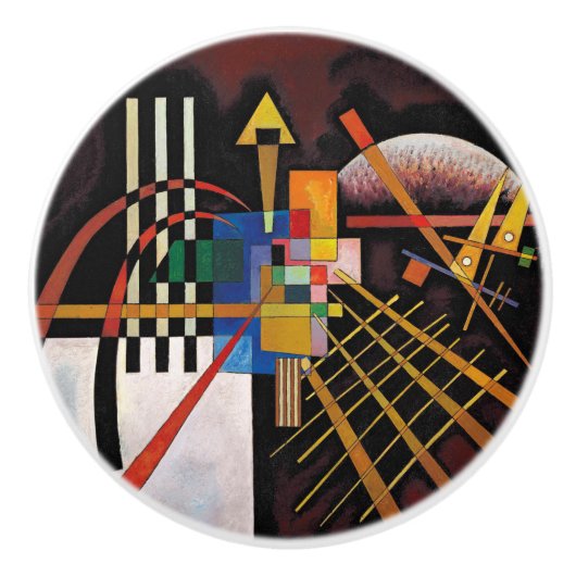 Kandinsky Abstract schilderen Klassiek kunstwerk Keramische Knop (Voorkant)