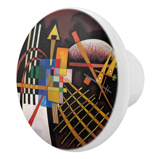 Kandinsky Abstract schilderen Klassiek kunstwerk Keramische Knop (Rechts)