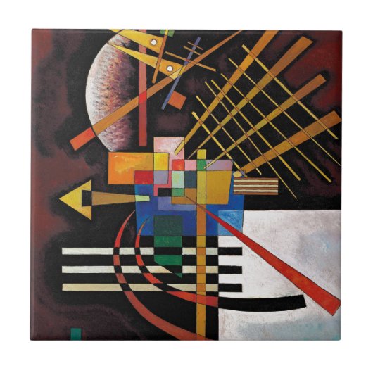 Kandinsky Abstract schilderen Klassiek kunstwerk Tegeltje (Voorkant)