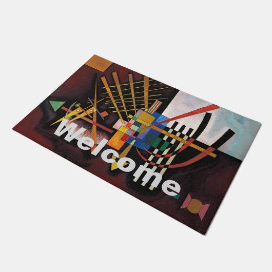 Kandinsky Abstract schilderwerk Welkom Deurmat (Schuin)