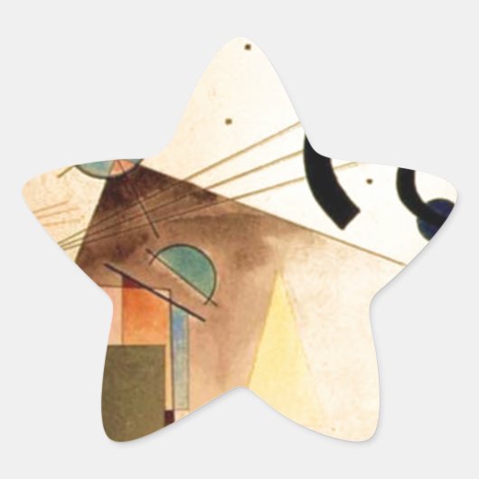 Kandinsky Abstract Ster Sticker (Voorkant)