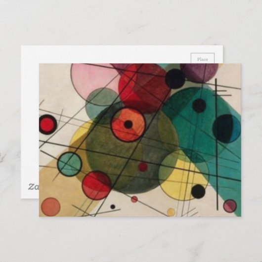 Kandinsky Abstracte cirkels in een cirkel Briefkaa Briefkaart (Voorkant / Achterkant)