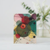 Kandinsky Abstracte cirkels in een cirkel Briefkaa Briefkaart (Staand voorkant)
