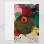 Kandinsky Abstracte Cirkels in een Cirkel Briefpap Briefpapier (Voorkant / Achterkant)