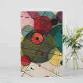 Kandinsky Abstracte Cirkels in een Cirkel Briefpap Briefpapier (Staand voorkant)