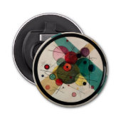 Kandinsky Abstracte cirkels in een cirkel Button Flesopener (Voorkant)