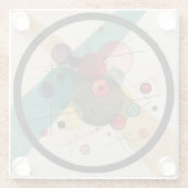 Kandinsky Abstracte cirkels in een cirkel Glazen Onderzetter (Achterkant)
