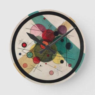 Kandinsky Abstracte cirkels in een cirkel Ronde Klok