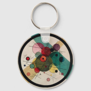 Kandinsky Abstracte cirkels in een cirkel Sleutelhanger