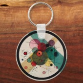 Kandinsky Abstracte cirkels in een cirkel Sleutelhanger (Achterkant)