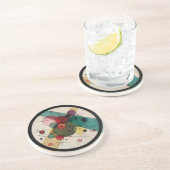 Kandinsky Abstracte cirkels in een cirkel Zandsteen Onderzetter (Zijkant)